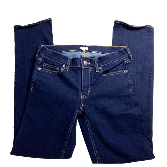 J.Crew Women's Stretch Jeans Size 27 Dark Wash Cotton Blend - Picture 1 of 4